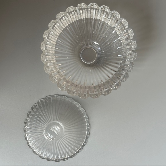 Mikasa Marquette Crystal Candy Dish/Trinket Box - Art Deco Ribbed Design - Picture 3 of 8